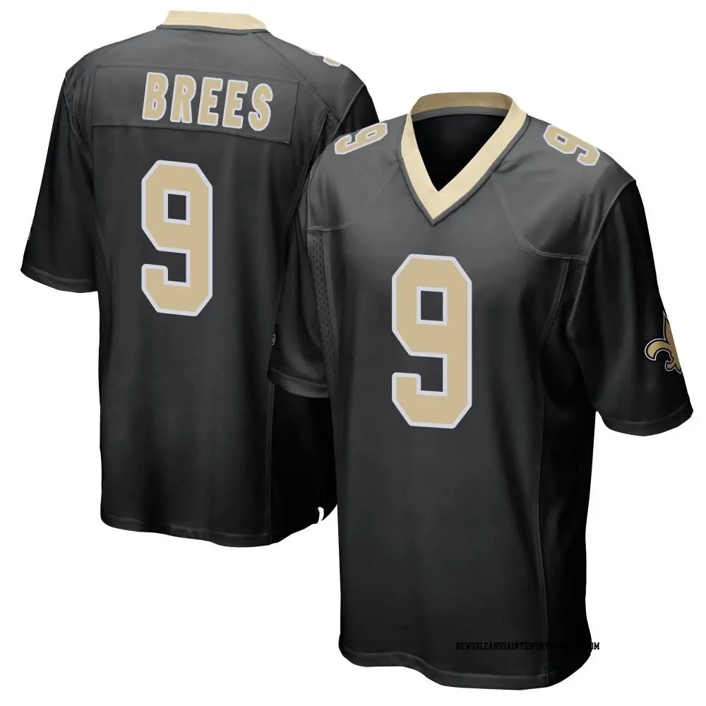 Game Black Youth Drew Brees New Orleans Saints Team Color Jersey Saints Store