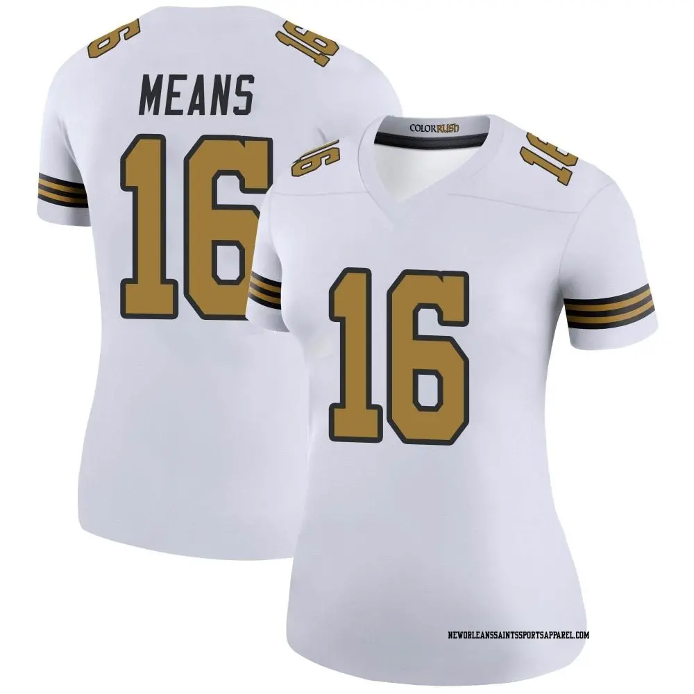 Legend White Women s Bub Means New Orleans Saints Color Rush Jersey Saints Store