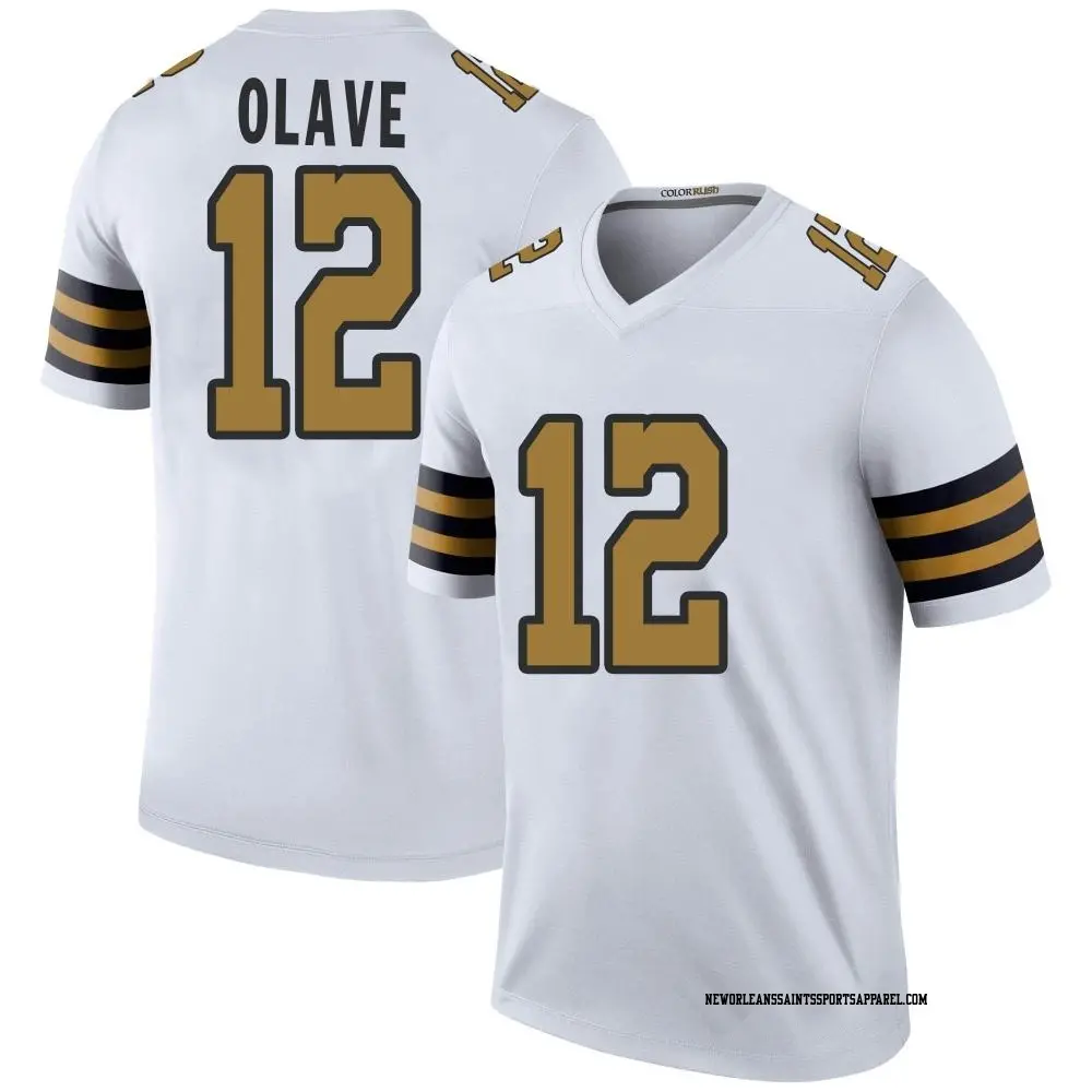 Legend White Youth Chris Olave New Orleans Saints Color Rush Jersey Saints Store
