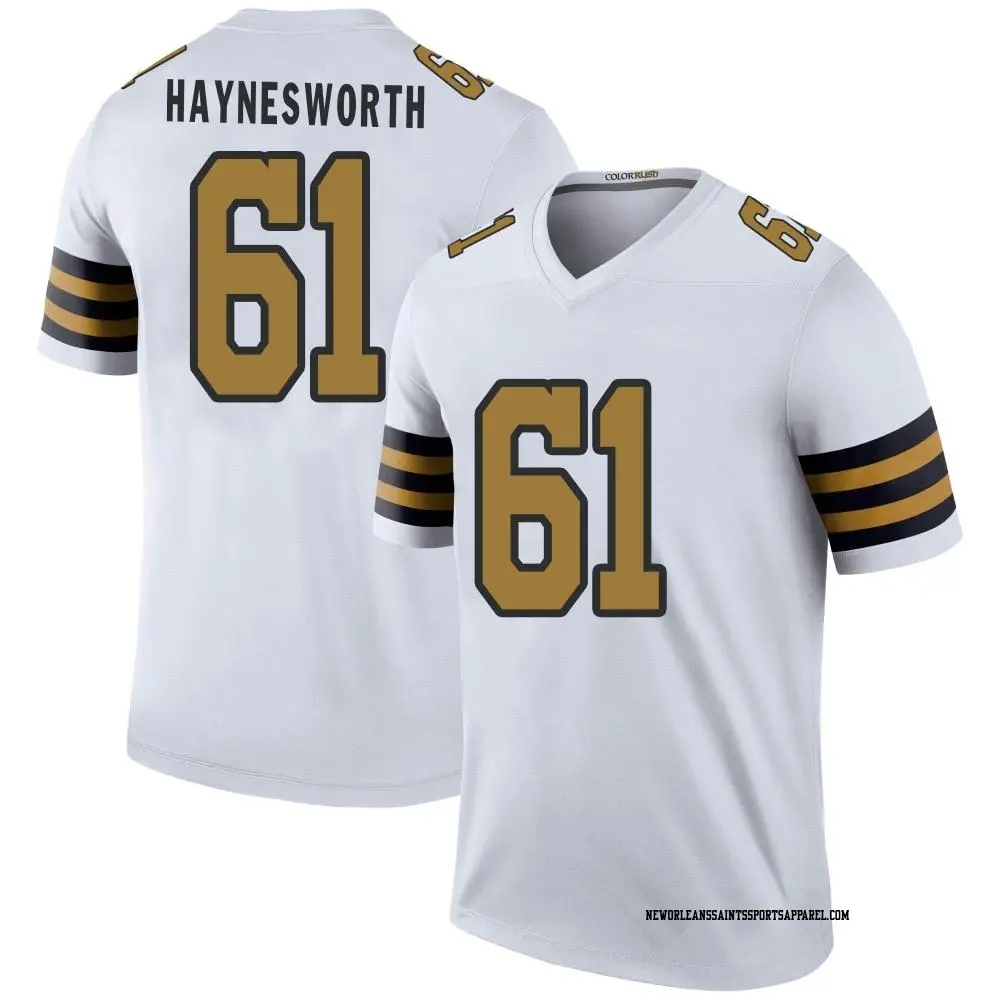Legend White Youth Sincere Haynesworth New Orleans Saints Color Rush Jersey Saints Store