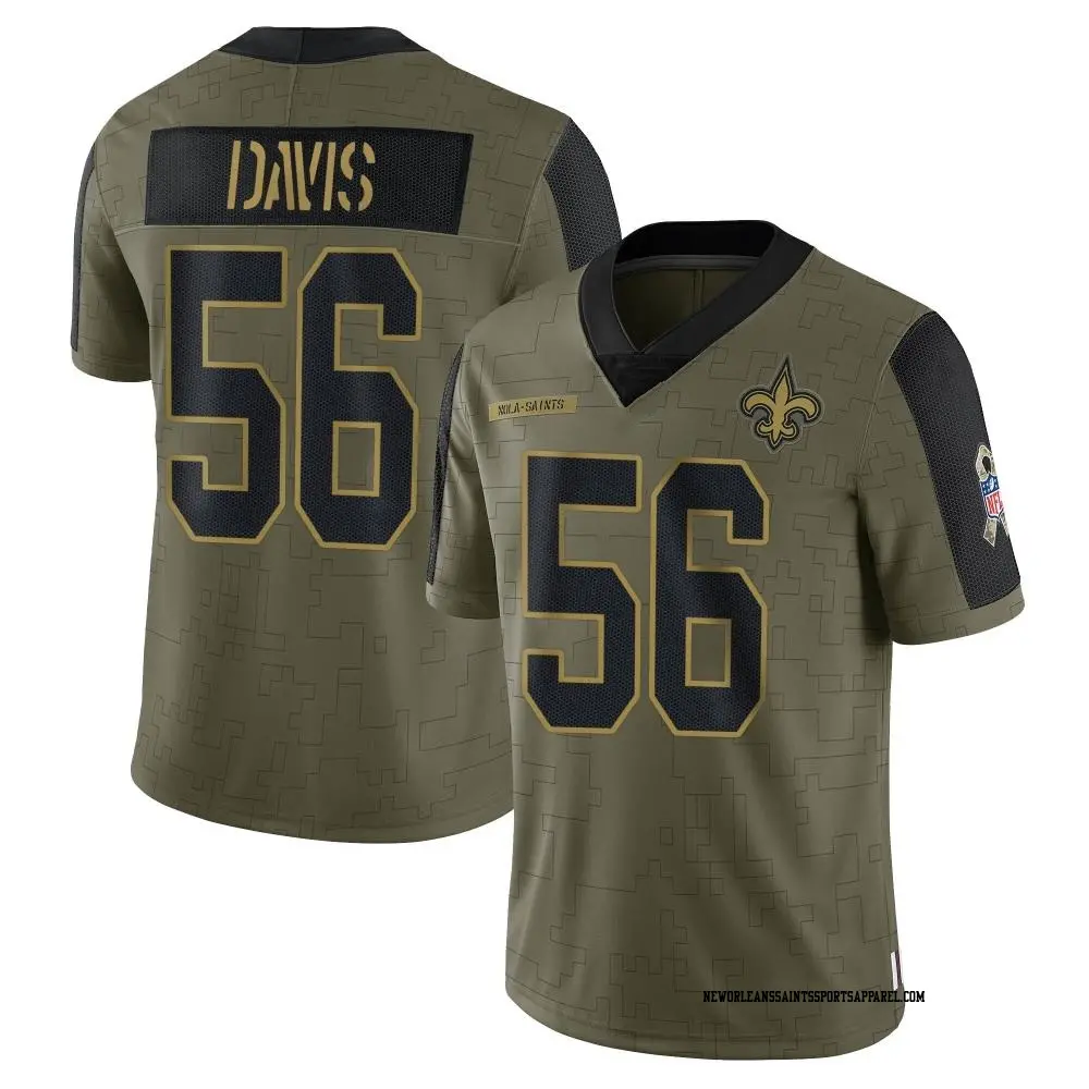 Limited Olive Men s Demario Davis New Orleans Saints 2021 Salute To Service Jersey Saints Store